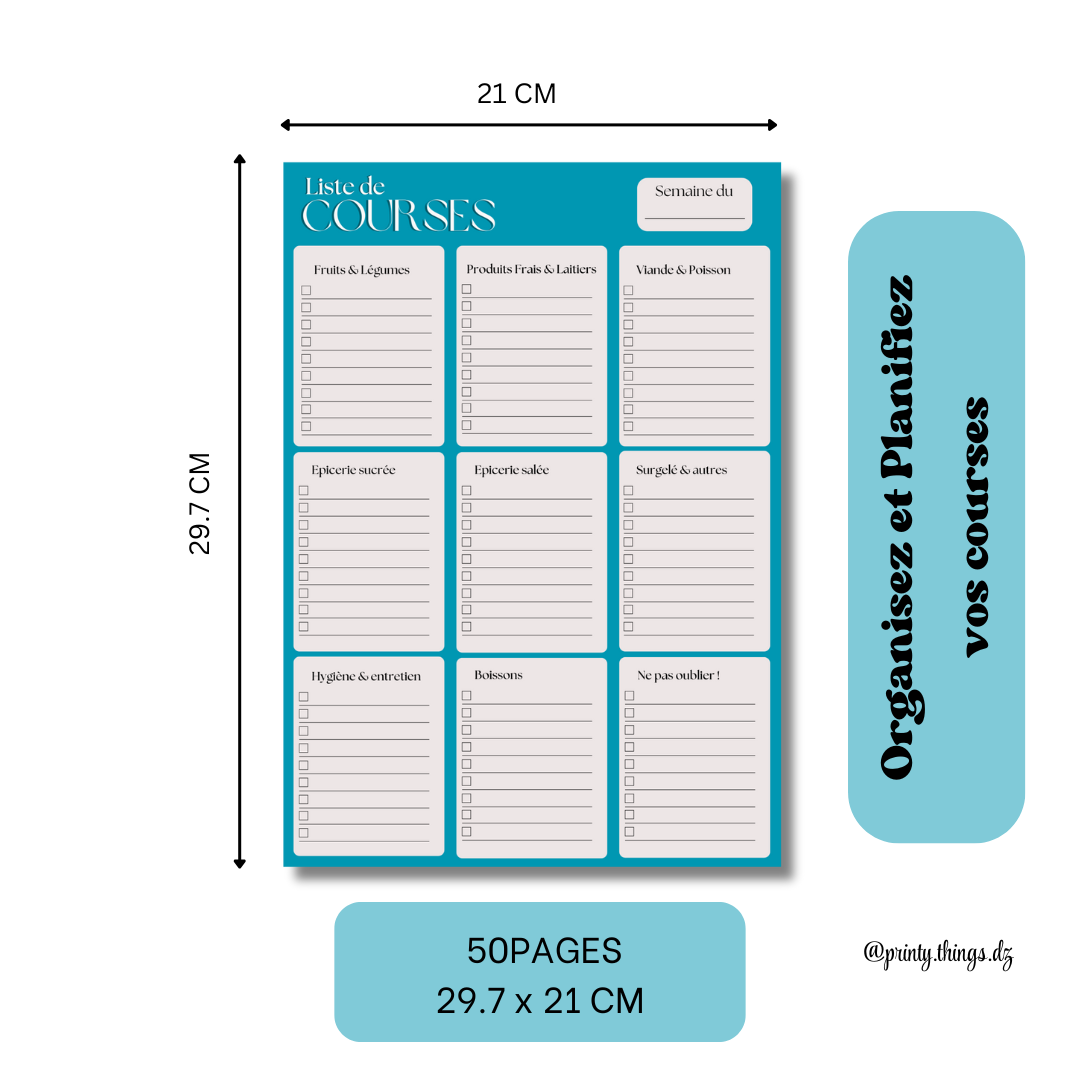 Pack MA SEMAINE ORGANISÉE