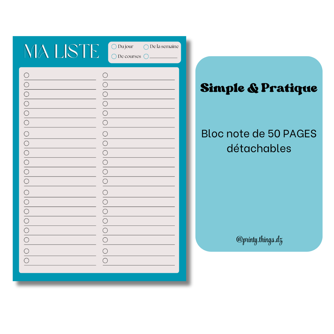 Pack MA SEMAINE ORGANISÉE