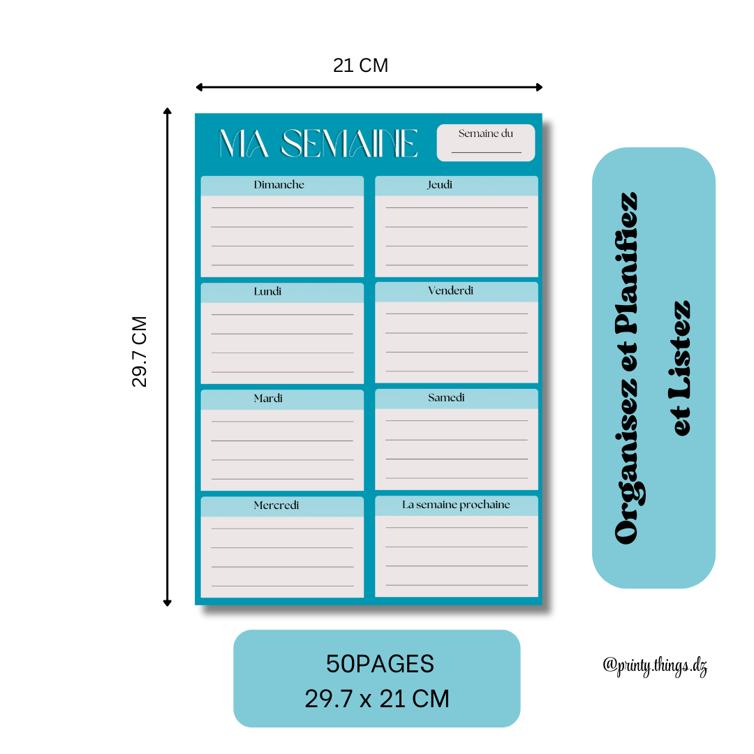 Pack MA SEMAINE ORGANISÉE