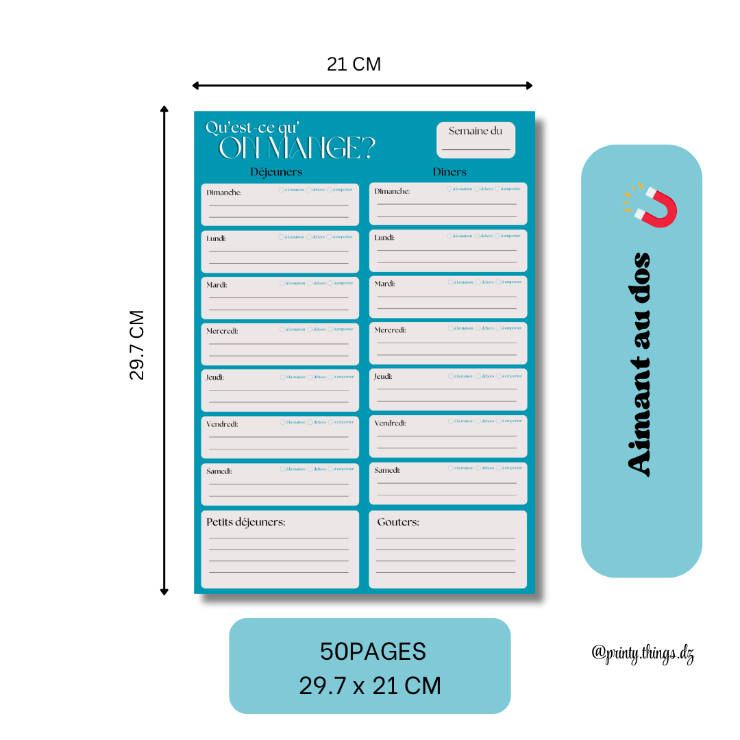 Pack MA SEMAINE ORGANISÉE