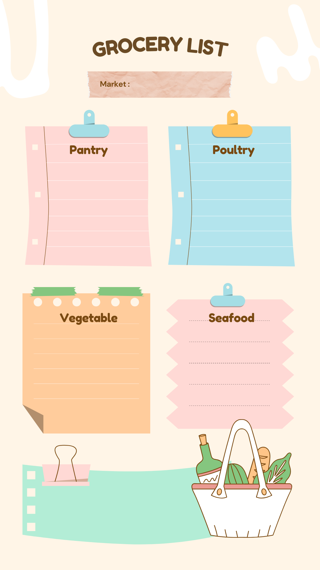 Meal Planner Magnétique