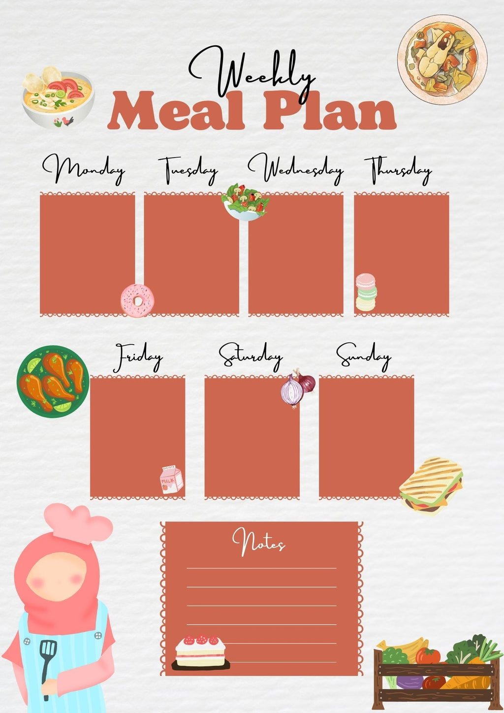 Meal Planner Magnétique
